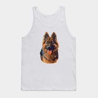 Brown German Shepherd Tank Top